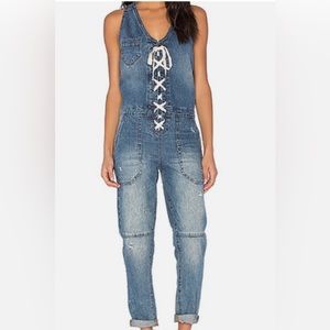 BLANKNYC  Lace Up Jumpsuit in Low Key